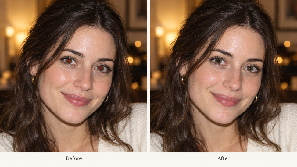 Remove red eyes with kling AI